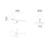 Artemide stolní lampa Yanzi 9,5 W LED stmívatelná 3000K