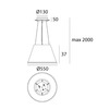 Artemide závěsné svítidlo Choose Mega E27 3x max 12 W Design Collection