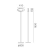 Artemide stojací LED lampa Cabildo 44 W 2700K stmívatelná