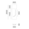 Artemide nástěnné LED svítidlo Alphabet of Light písmeno j 14 W 3000K