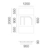 Artemide nástěnné LED svítidlo Alphabet of Light písmeno m 34 W 3000K