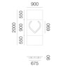 Artemide nástěnné LED svítidlo Alphabet of Light písmeno v 20 W 3000K