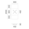 Artemide nástěnné LED svítidlo Alphabet of Light písmeno x 16 W 3000K