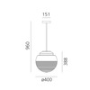 Artemide závěsné svítidlo Vitruvio Design Collection E27 max 21 W