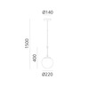 Artemide závěsné svítidlo nh 22 E27 max 15 W