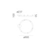 Artemide stropní/nástěnné svítidlo Alphabet of Light Circular 90 44 W 220-240 V 3000K stmívatelné APP