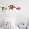 Dětský závěsný lustr Ideal Lux Avion-1 SP3 rosso 136318 červený  