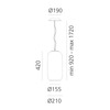 Artemide závěsné svítidlo Gople Blue E27 17 W