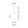 Artemide závěsné svítidlo Gople RWB DMX 16,5 W