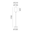 Artemide stojací lampa Gople Design Collection E27 měď