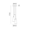 Artemide závěsné svítidlo Look at Me Cluster 21 50 W 3000K stmívatelné černé App