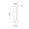 Artemide závěsné svítidlo Look at Me Cluster 35 50 W 3000K stmívatelné App