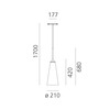 Artemide závěsné svítidlo Look at Me Cone Track 21 21W 3000K pro lištu
