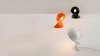 Artemide stolní lampa Dalù Design Collection E14 max 6 W bílá