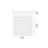 Artemide LED svítidlo Altrove 600 76 W 3000K stmívatelné na stěnu i strop