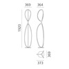 Artemide stojací svítidlo Arrival 77 W 3000K stmívatelné černé APP