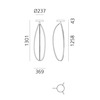 Artemide stropní svítidlo Arrival 48 W 3000K stmívatelné APP Gold