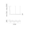 Artemide závěsné LED svítidlo Led Net Line 125 45 W 220-240 V 3000K stmívatelné APP