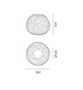 Artemide nástěnné/stropní svítidlo Meteorite 35 E27 max 21 W 220-240 V