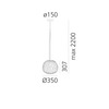 Artemide závěsné svítidlo Meteorite 35 E27 21W