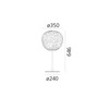 Artemide stolní lampa Meteorite 35 E27 21W Design Collection