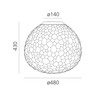 Artemide stropní svítidlo Meteorite 48 E27 max 21 W
