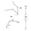 Artemide stolní/nástěnná/stojací LED lampa Demetra Professional 12 W 3000K stmívatelná bílá bez podstavce