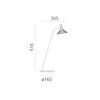 Artemide stolní lampa Unterlinden Design Collection 9 W 2700K mosaz stmívatelná