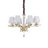 Závěsné svítidlo Ideal Lux Pegaso SP8 ottone satinato 197739 E14 8x40W 78cm mosazné