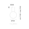 Artemide závěsné LED svítidlo Discovery Vertical 70 40 W 3000K stmívatelné černé