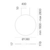 Artemide závěsné svítidlo Discovery Vertical 140 RGBW 79 W stmívatelné DALI