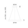 Artemide závěsné svítidlo Discovery 40 W 220-240 V 3000K stmívatelné bronz