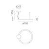 Artemide závěsné svítidlo Ripple Ring 700 mm 50 W 3000K