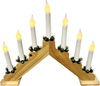 Adventní svícen dubový s LED imitace plamene 7x34V/0,2W