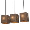 LEDVANCE závěsné svítidlo Cardboard Square 3xE27 hnědé 4058075837386