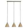 LEDVANCE závěsné svítidlo Raffia lineární 3xE27 zelené 4058075838178