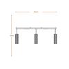LEDVANCE LED závěsné svítidlo Drums 3xGU10 2xLED černé 4058075838581