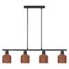 LEDVANCE závěsné svítidlo Clay Windows lineární 4xE27 hnědé 4058075841000