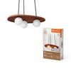 LEDVANCE závěsné svítidlo Clay Nest 3xG9 hnědé 4058075841109