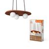 LEDVANCE závěsné svítidlo Clay Nest 3xG9 hnědé 4058075841109