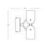 LEDVANCE nástěnné svítidlo Decor Curve Felt 20 W 220-240 V 3000 K tmavě šedé