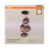 LEDVANCE závěsné svítidlo Decor Pendant Needle Plate 4xE27 220-240 V tmavě šedé