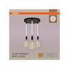 LEDVANCE závěsné svítidlo Decor Glow Pendant Plate 3xE27 28 W 220-240 V černé