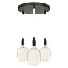 LEDVANCE závěsné svítidlo Decor Glow Pendant Plate 3xE27 28 W 220-240 V černé