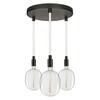 LEDVANCE závěsné svítidlo Decor Glow Pendant Plate 3xE27 28 W 220-240 V černé