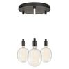 LEDVANCE závěsné svítidlo Decor Glow Pendant Plate 3xE27 28 W 220-240 V černé