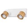 LEDVANCE svítidlo Half Wood Line 2xGU10 220-240 V bílé/dřevo nastavitelné