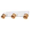 LEDVANCE stropní bodové svítidlo Half Wood Line 3xGU10 220-240 V bílé/dřevo nastavitelné
