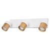 LEDVANCE stropní bodové svítidlo Half Wood Line 3xGU10 220-240 V bílé/dřevo nastavitelné