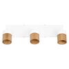 LEDVANCE stropní bodové svítidlo Half Wood Line 3xGU10 220-240 V bílé/dřevo nastavitelné